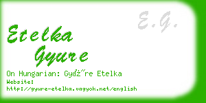 etelka gyure business card